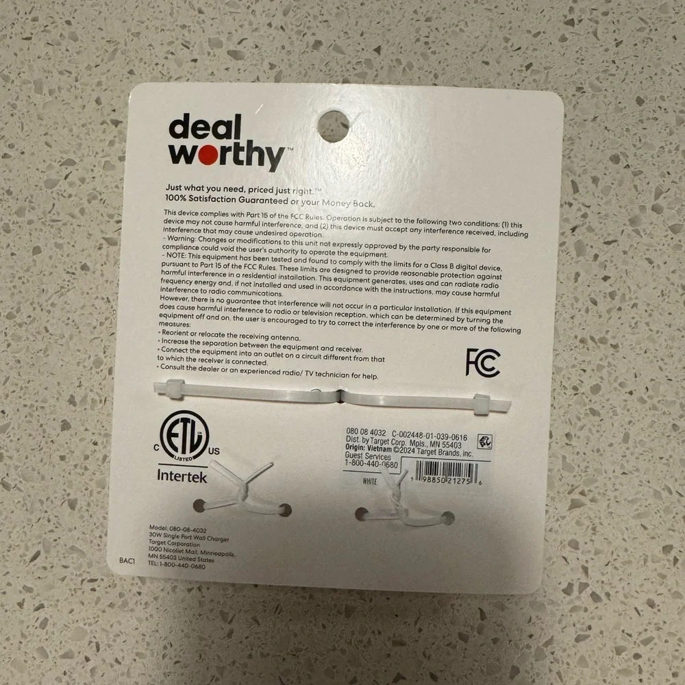 USB-C Charger Fast 30W Wall Chargers - 2 Pack White NIB x Dealworthy
